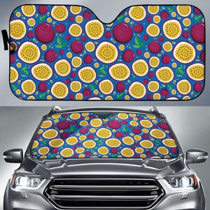 Passion Fruit Blue Background Car Auto Sun Shades 460402 - YourCarButBetter