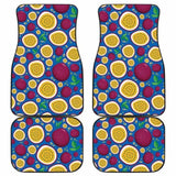 Passion Fruit Blue Background Front And Back Car Mats 174914 - YourCarButBetter