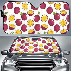 Passion Fruit Design Pattern Car Auto Sun Shades 460402 - YourCarButBetter