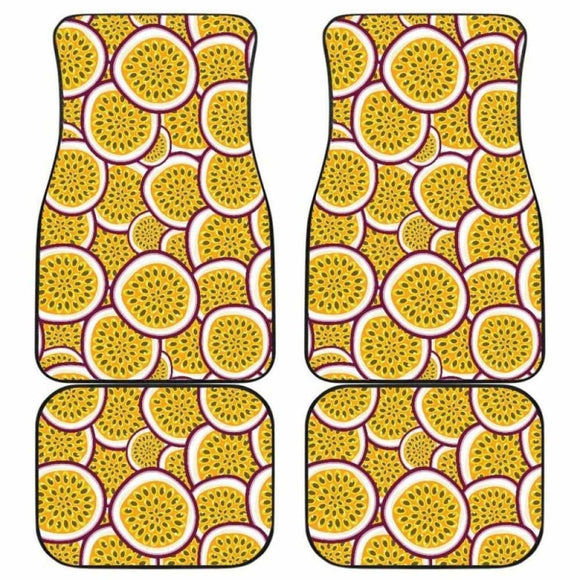 Passion Fruits Slice Pattern Front And Back Car Mats 174914 - YourCarButBetter