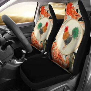 Pastel Chicken Custom Car Seat Covers 181703 - YourCarButBetter