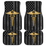 Patriot Nurse Thin Grey Line American Flag Car Floor Mats 211804 - YourCarButBetter