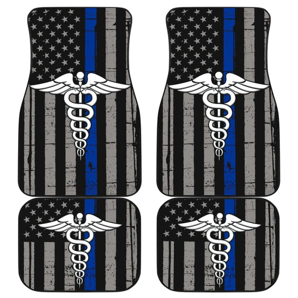 Patriot Nurse Thin Red Line US Flag Car Floor Mats 211804 - YourCarButBetter