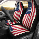 Patriotic American Flag Car Seat Covers 210202 - YourCarButBetter