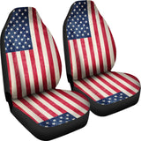 Patriotic American Flag Car Seat Covers 210202 - YourCarButBetter