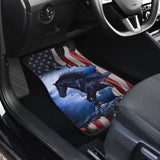 Patriotic American Flag Horse Awesome Silhouette Car Floor Mats 212701 - YourCarButBetter