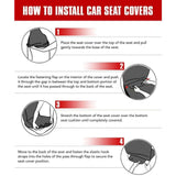 Patriotic Car Seat Covers Vintage Red White Blue American Flag 101819 - YourCarButBetter