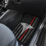 Patriotic Nurse Thin Line Themed Car Floor Mats 211804 - YourCarButBetter