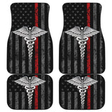 Patriotic Nurse Thin Line Themed Car Floor Mats 211804 - YourCarButBetter