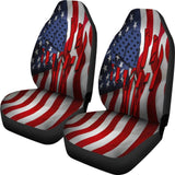 Patriotic Punisher Stars Stripes Car Seat Covers 101819 - YourCarButBetter