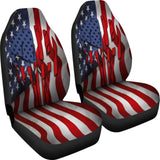 Patriotic Punisher Stars Stripes Car Seat Covers 101819 - YourCarButBetter