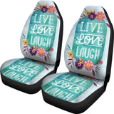 Pattern Flowers Live Laugh Love Amazing Gift Ideas Car Seat Covers 212601 - YourCarButBetter