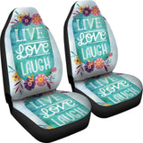 Pattern Flowers Live Laugh Love Amazing Gift Ideas Car Seat Covers 212601 - YourCarButBetter