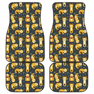 Pattern Sloth Cute Car Floor Mats Amazing Gift 211002 - YourCarButBetter