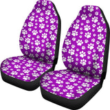 Paw Print Car Seat Cover Purple 094209 - YourCarButBetter