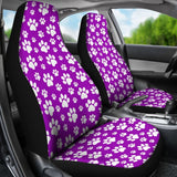 Paw Print Car Seat Cover Purple 094209 - YourCarButBetter