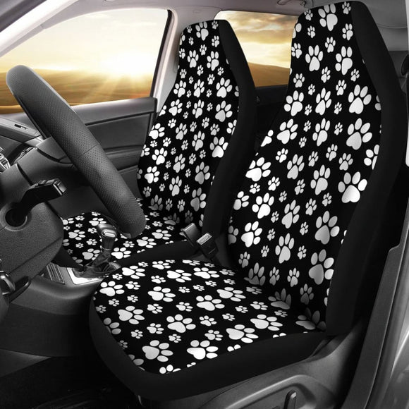 Paw Print Car Seat Covers Black 094209 - YourCarButBetter