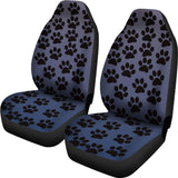 Paw Print Car Seat Covers Blue - 094209 - YourCarButBetter