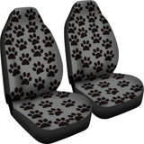 Paw Print Car Seat Covers Grey/Black - 094209 - YourCarButBetter