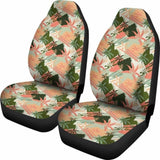 Peach Green And Coral Palm Tree Pattern Car Seat Covers 153908 - YourCarButBetter
