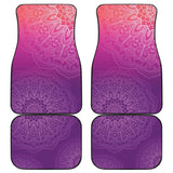 Peach Pink & Purple Gradient Mandalas Car Floor Mats 093223 - YourCarButBetter