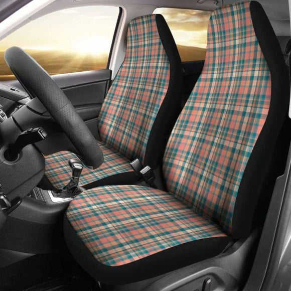 Peach Plaid Car Seat Covers 105905 - YourCarButBetter