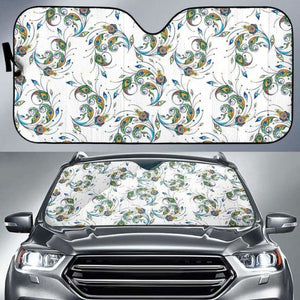 Peacock Feather Pattern Car Auto Sun Shades 085424 - YourCarButBetter