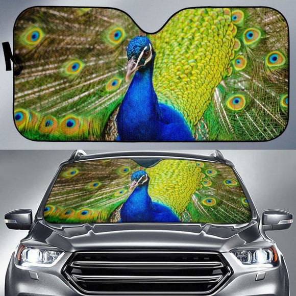 Peafowl Indian Peacock Hd 4K Car Sun Shade 085424 - YourCarButBetter