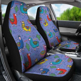 Periwinkle Blue With Llamas Car Seat Covers 102802 - YourCarButBetter