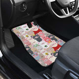 Pig Pattern Print Design 02 Front And Back Car Mats 221205 - YourCarButBetter