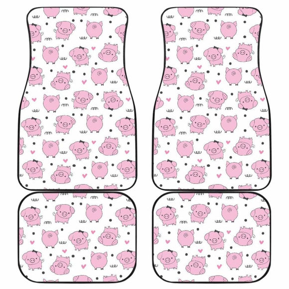 Pig Pattern Print Design 03 Front And Back Car Mats 221205 - YourCarButBetter