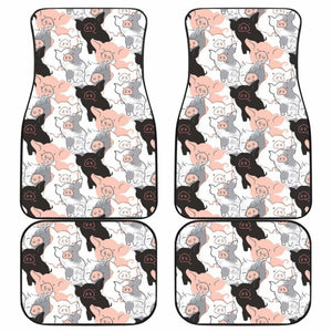 Pig Pattern Print Design 05 Front And Back Car Mats 221205 - YourCarButBetter