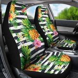 Pineapple And Hibiscus Symbol Car Seat Covers - 232125 - YourCarButBetter
