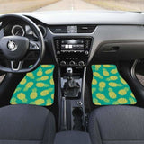 Pineapples Pattern Green Background Front And Back Car Mats 174914 - YourCarButBetter