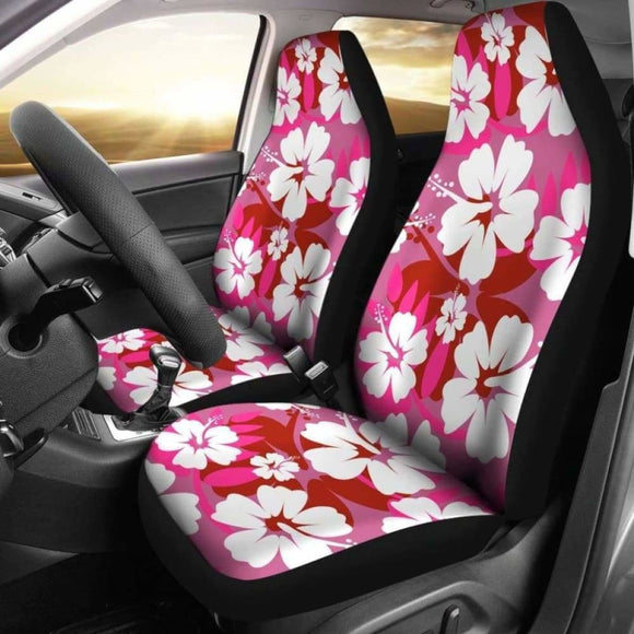 Pink Aloha Flowers Car Seat Covers 153908 - YourCarButBetter