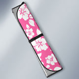 Pink And White Hibiscus Hawaiian Flower Pattern Car Auto Sun Shades 210801 - YourCarButBetter