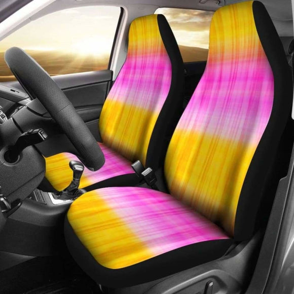 Pink And Yellow Tie Dye Car Seat Covers Seat Protectors 154230 - YourCarButBetter