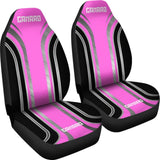 Pink Black Camaro White Letter Car Seat Covers 210603 - YourCarButBetter