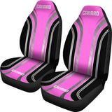 Pink Black Camaro White Letter Car Seat Covers 210603 - YourCarButBetter