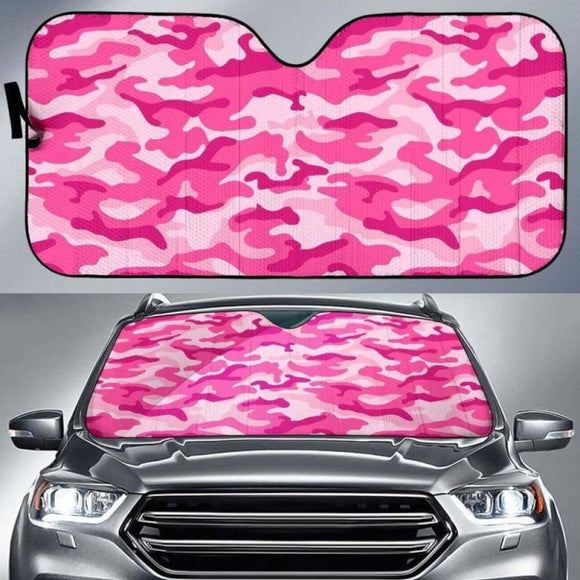 Pink Camouflage Car Sun Shades 172609 - YourCarButBetter