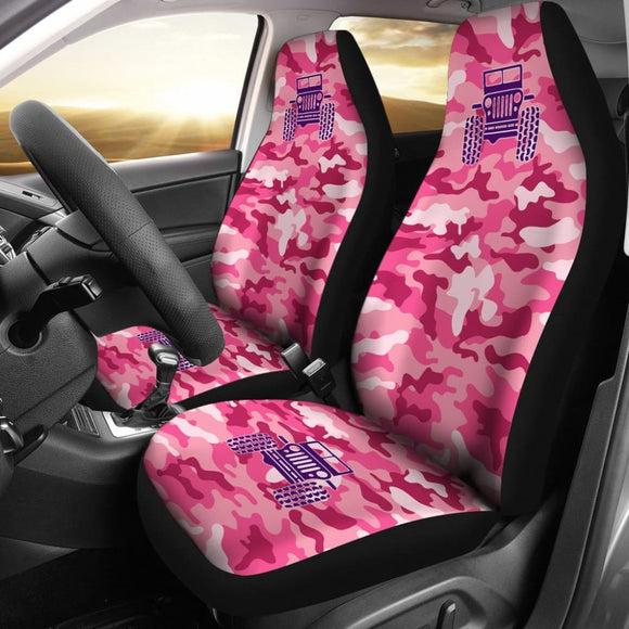 Pink Camouflage Color Magenta Jeep Car Seats Covers 211204 - YourCarButBetter