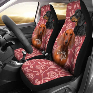 Pink Dachshund Car Seat Covers 092813 - YourCarButBetter