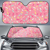 Pink Donut Glaze Candy Pattern Car Auto Sun Shades 103406 - YourCarButBetter