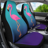 Pink Flamingo Blue Background Car Seat Covers 210502 - YourCarButBetter
