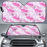 Pink Flamingo Flower Pattern Car Auto Sun Shades 172609 - YourCarButBetter