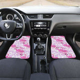 Pink Flamingo Flower Pattern Front And Back Car Mats 201010 - YourCarButBetter