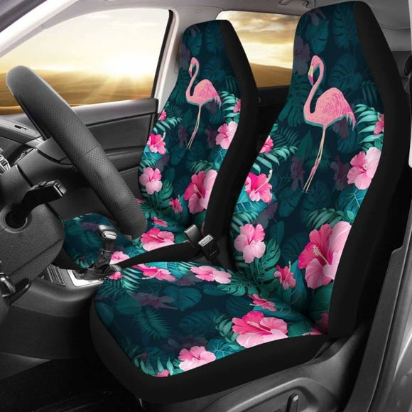 Pink Flamingo & Hibiscus Car Seat Covers 201010 - YourCarButBetter