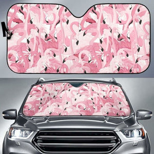 Pink Flamingos Pattern Background Car Auto Sun Shades 172609 - YourCarButBetter