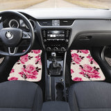Pink Floral Rose Print Car Floor Mats 212801 - YourCarButBetter