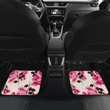 Pink Floral Rose Print Car Floor Mats 212801 - YourCarButBetter